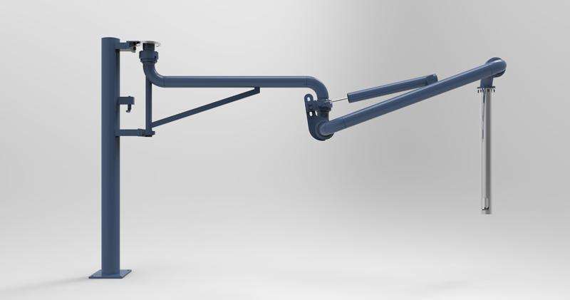 線之間傳輸液體介質(zhì)的活動設(shè)備，以取代老式的軟管連接，鋁垂(1)